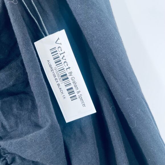 VELVET BY GRAHAM & SPENCER Aubrey Tank Top Size 1X Ruched Black NWT Plus Size - Picture 4 of 11